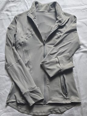 90 Degree By Reflex Light Gray Bomber Jacket